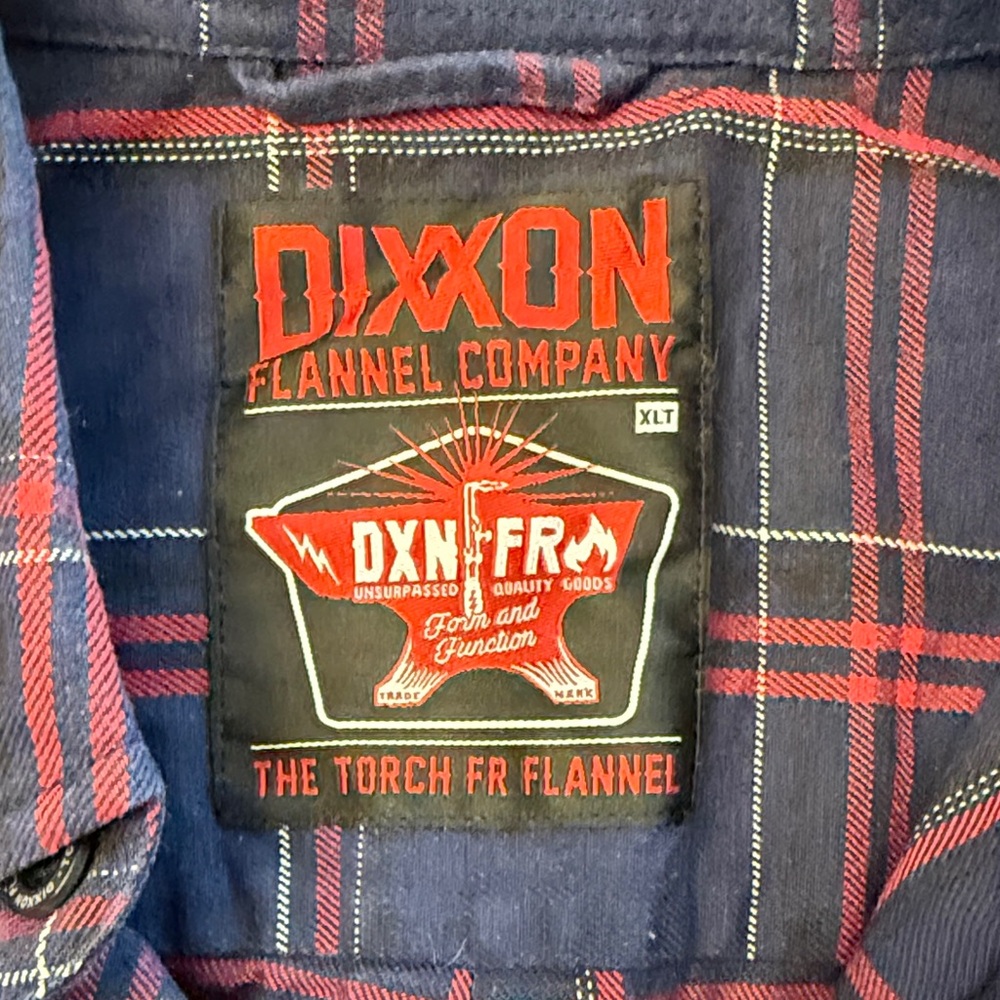 DIXXON Red and Blue Plaid Flannel